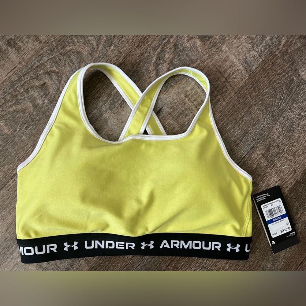 Under Armour Mid Cross-back Sports Bra-Size XL